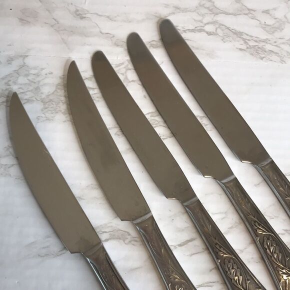 Bass pro set of 5 deer stainless butter dinner knifes - Picture 4 of 10